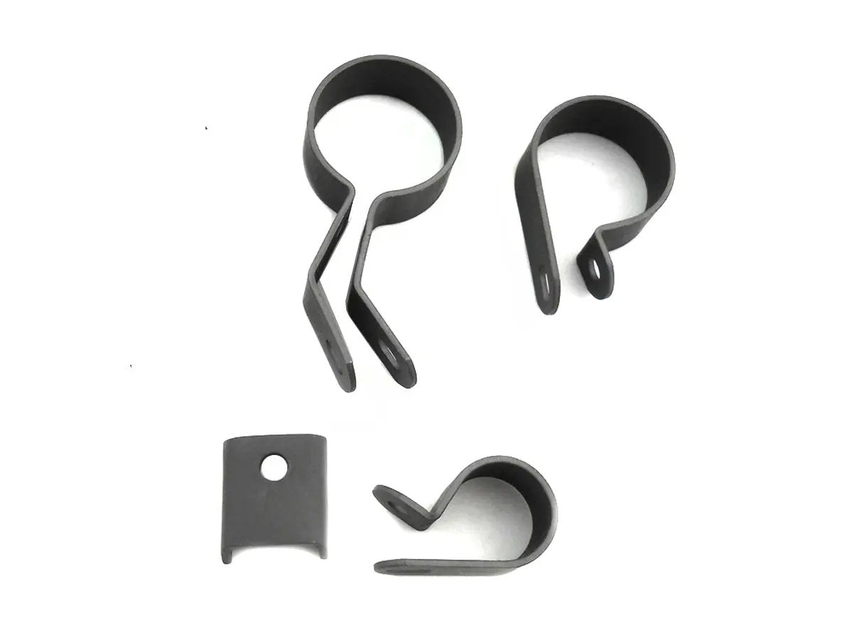 V-Twin Parkerized Exhaust Clamp Kit for Harley Davidson FL 1941-1950 by V-Twin
