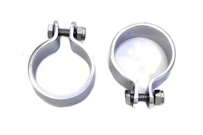 V-Twin Chrome 1-7/8 inch Heavy Muffler Body and End Clamp Set (Part 70318B) by V-Twin