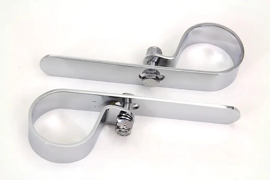 V-Twin Chrome 1-3/4 Inch Exhaust Clamp Set - Pair of Two by V-Twin