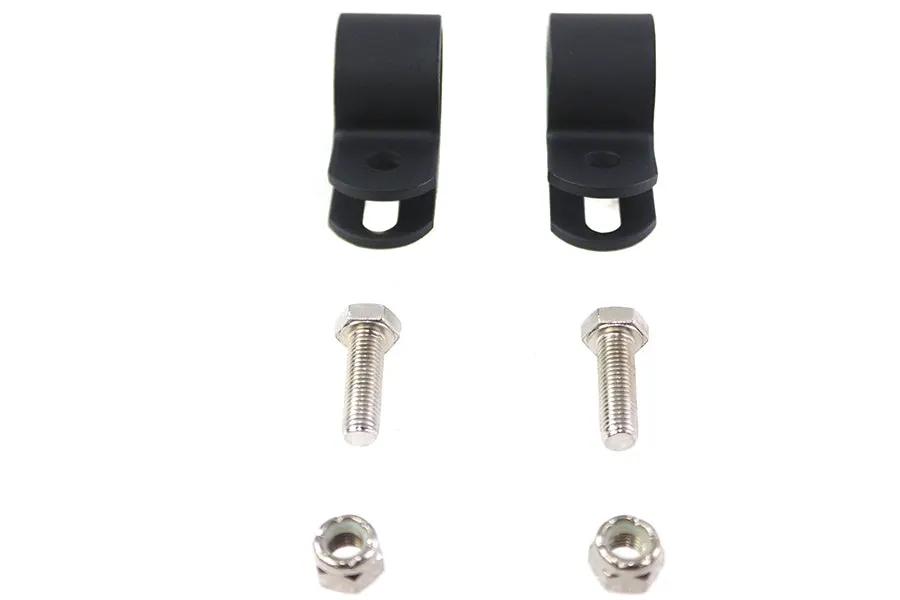 V-Twin Black 1 Inch Muffler Clamp Set - Part Number 73006G by V-Twin