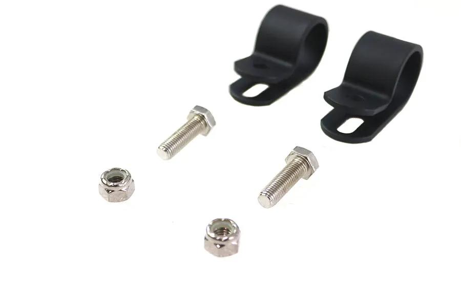 V-Twin Black 1 Inch Muffler Clamp Set - Part Number 73006G by V-Twin