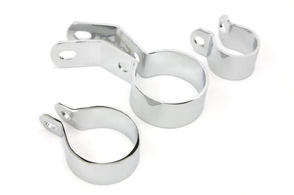 V-Twin Chrome Exhaust Clamp Kit 63484C for Harley Davidson EL Models by V-Twin
