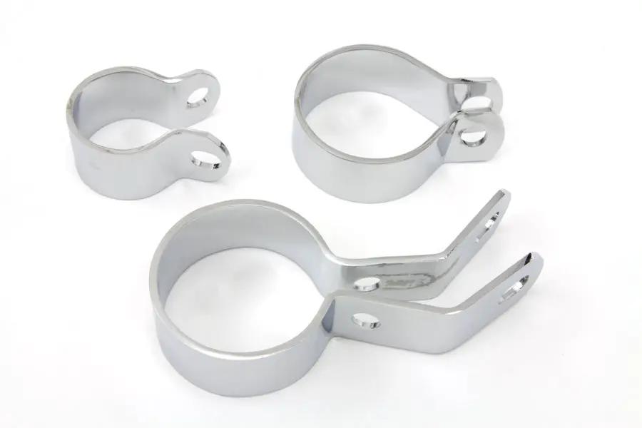 V-Twin Chrome Exhaust Clamp Kit 63484C for Harley Davidson EL Models by V-Twin