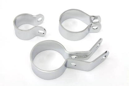 V-Twin Chrome Exhaust Clamp Kit 63484C for Harley Davidson EL Models by V-Twin