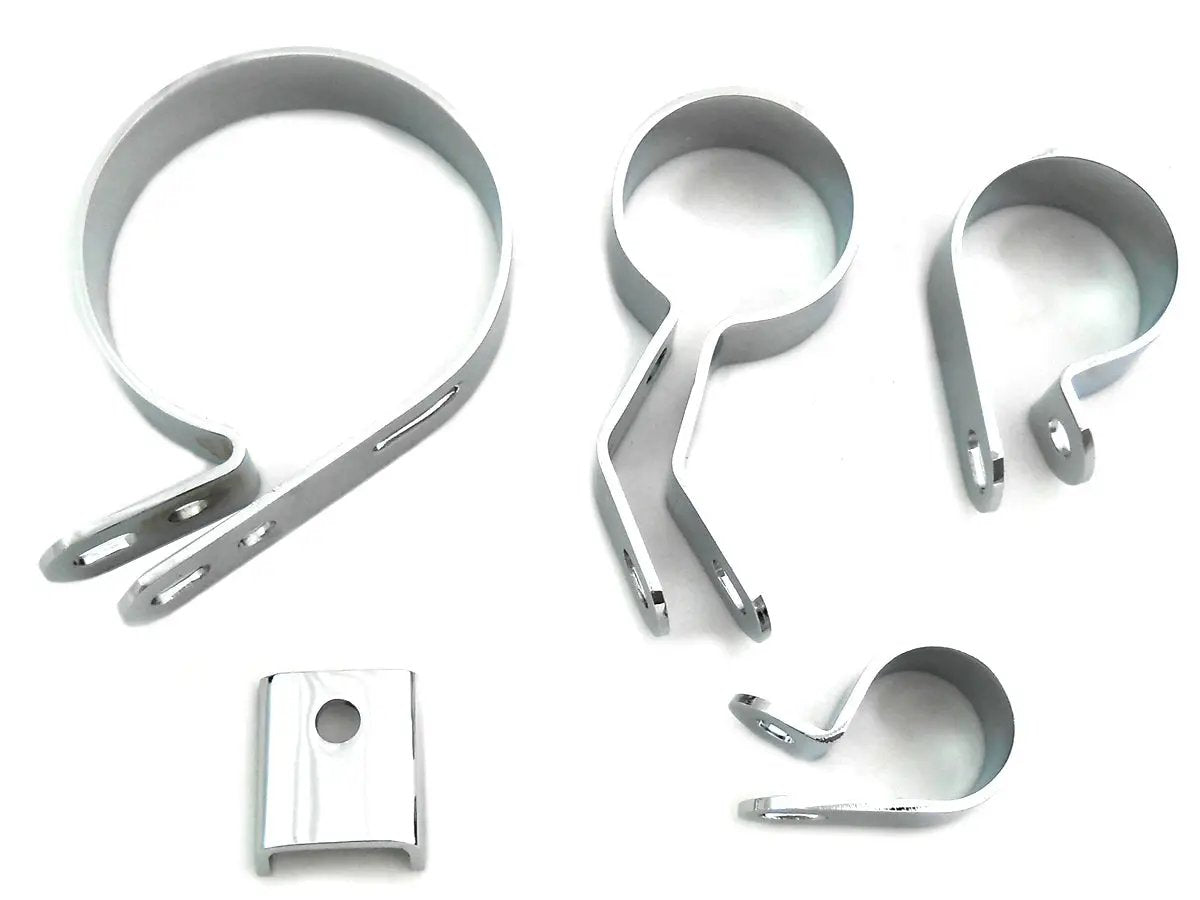 V-Twin Chrome Exhaust Clamp Kit for Harley Davidson FL Models (1941-1947) by V-Twin