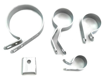V-Twin Chrome Exhaust Clamp Kit for Harley Davidson FL Models (1941-1947) by V-Twin