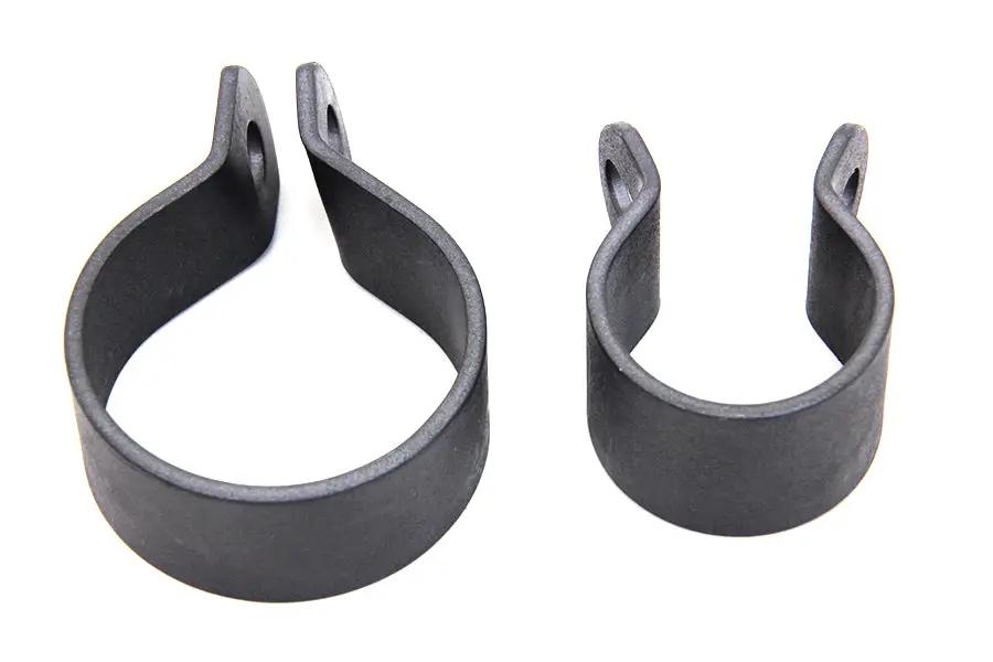 V-Twin Front Exhaust Parkerized Clamp Set for Harley Davidson FL (1936-1945) by V-Twin