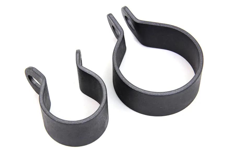 V-Twin Front Exhaust Parkerized Clamp Set for Harley Davidson FL (1936-1945) by V-Twin