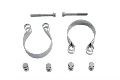 V-Twin Chrome Allen Type Exhaust Clamp Set for Harley Davidson Panheads (Part #14-0523) by V-Twin