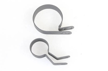 V-Twin Parkerized Muffler Clamp Set for Harley Davidson FL 1941-1950 by V-Twin