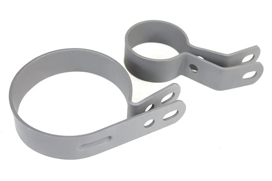 V-Twin Parkerized Muffler Clamp Set for Harley Davidson FL 1941-1950 by V-Twin