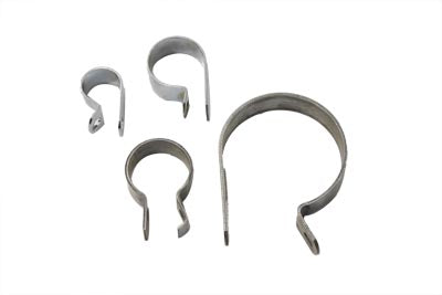 V-Twin 31-9002 Chrome Exhaust Clamp Kit for 1958–1967 Harley-Davidson FL