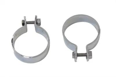 V-Twin Chrome 2 Inch Muffler Body and End Clamp Set - Part Number 14-0533 by V-Twin