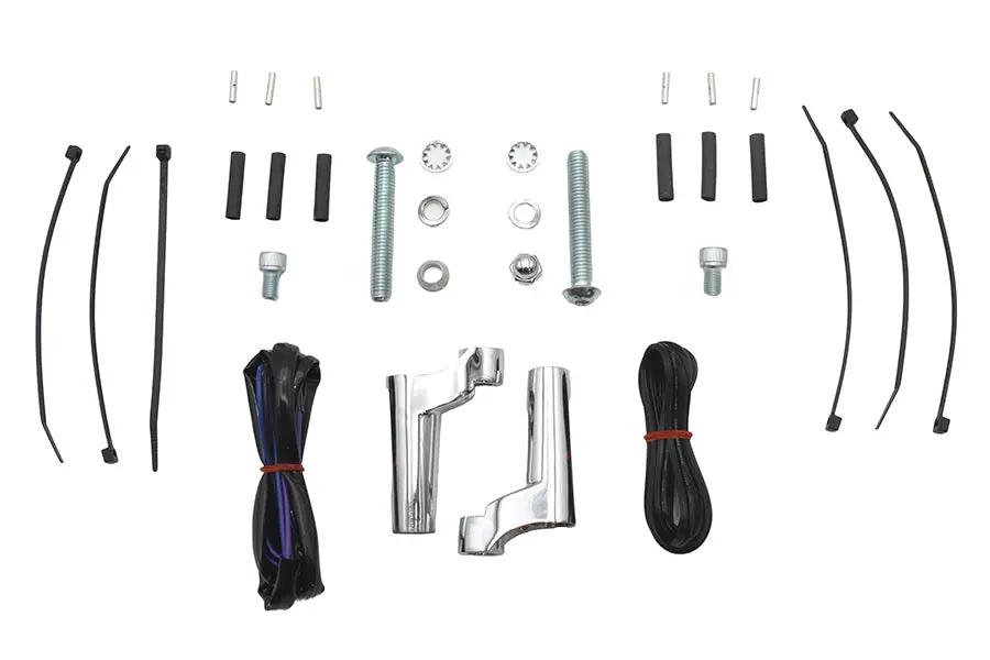 V-Twin Front Turn Signal Relocation Kit Chrome for Harley Davidson XL (Part No. 20-0393K) by V-Twin