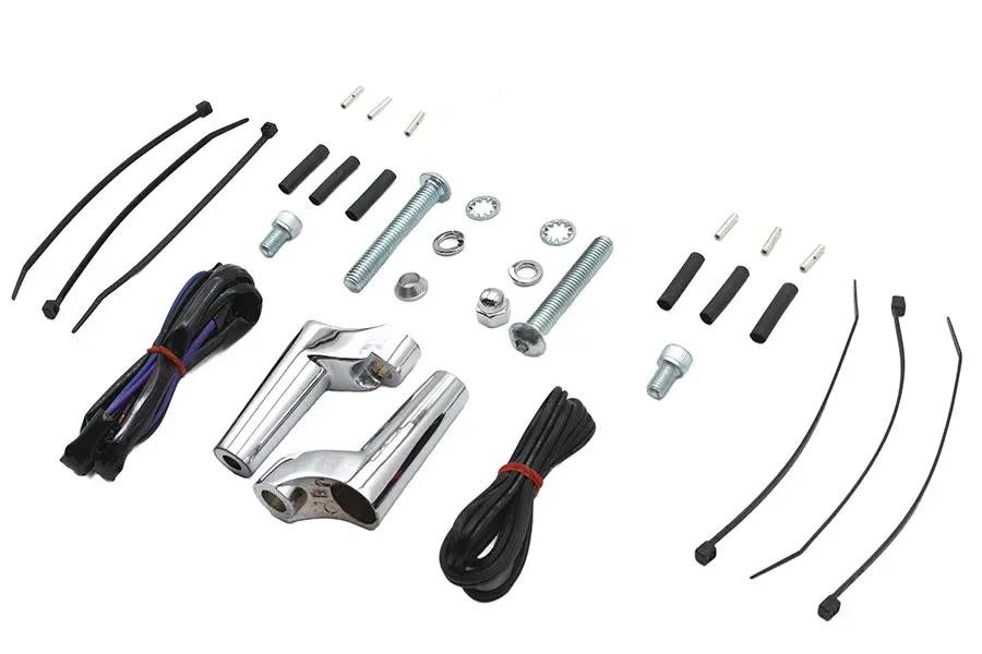 V-Twin Front Turn Signal Relocation Kit Chrome for Harley Davidson XL (Part No. 20-0393K) by V-Twin