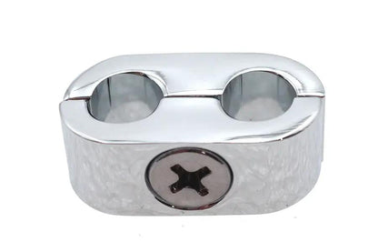 V-Twin Chrome Dual Throttle Cable Separator Clamp Part 061090 by V-Twin