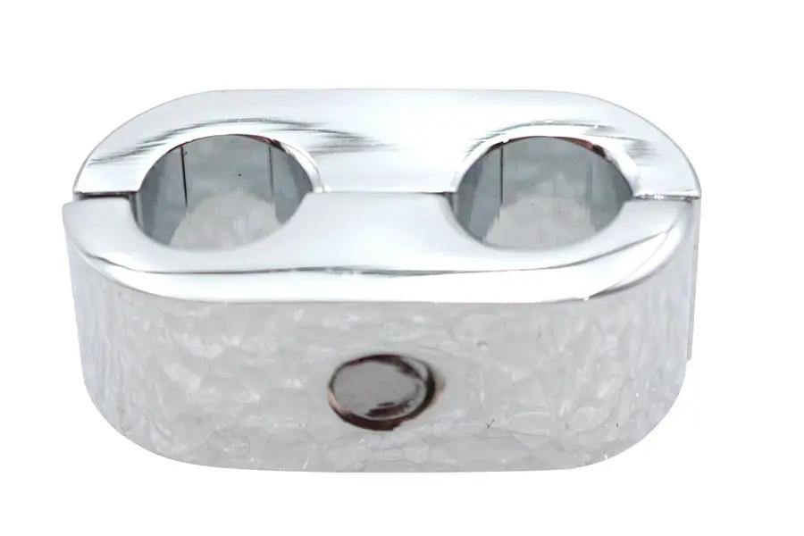 V-Twin Chrome Dual Throttle Cable Separator Clamp Part 061090 by V-Twin