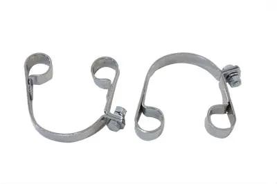 Paughco Chrome Muffler Clamp Set (Part #725I) – Durable Exhaust Pipe Clamps for Motorcycles by Paughco