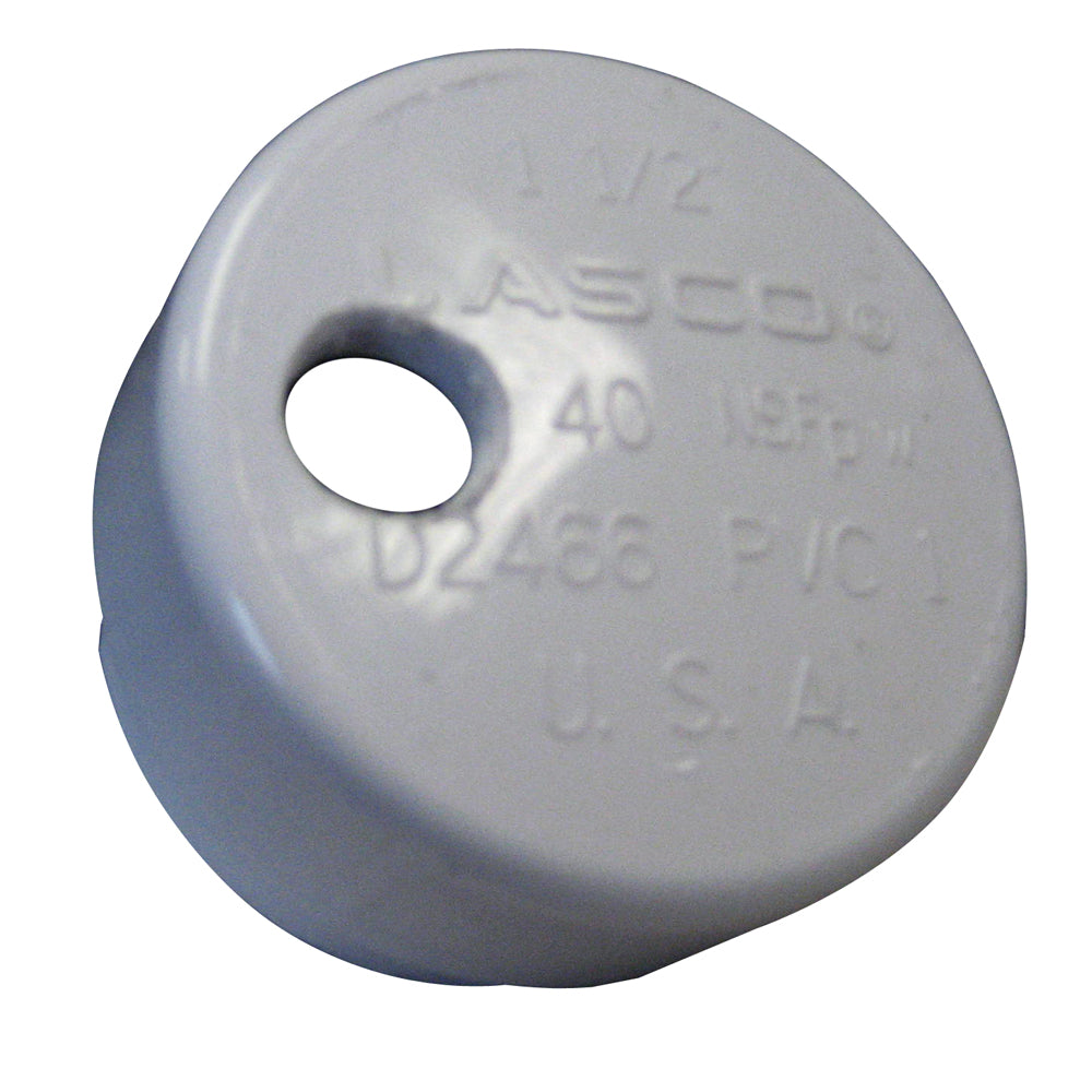 Lee's Tackle PVC Drain Cap for Heavy Rod Holders, 1/4" NPT