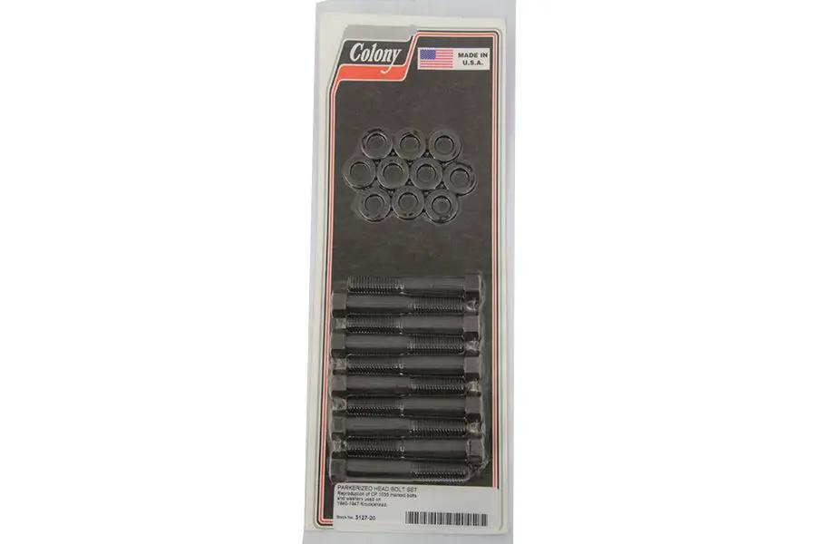 Colony Parkerized Headbolt Kit for Harley Davidson FL (1940-1947) by Colony