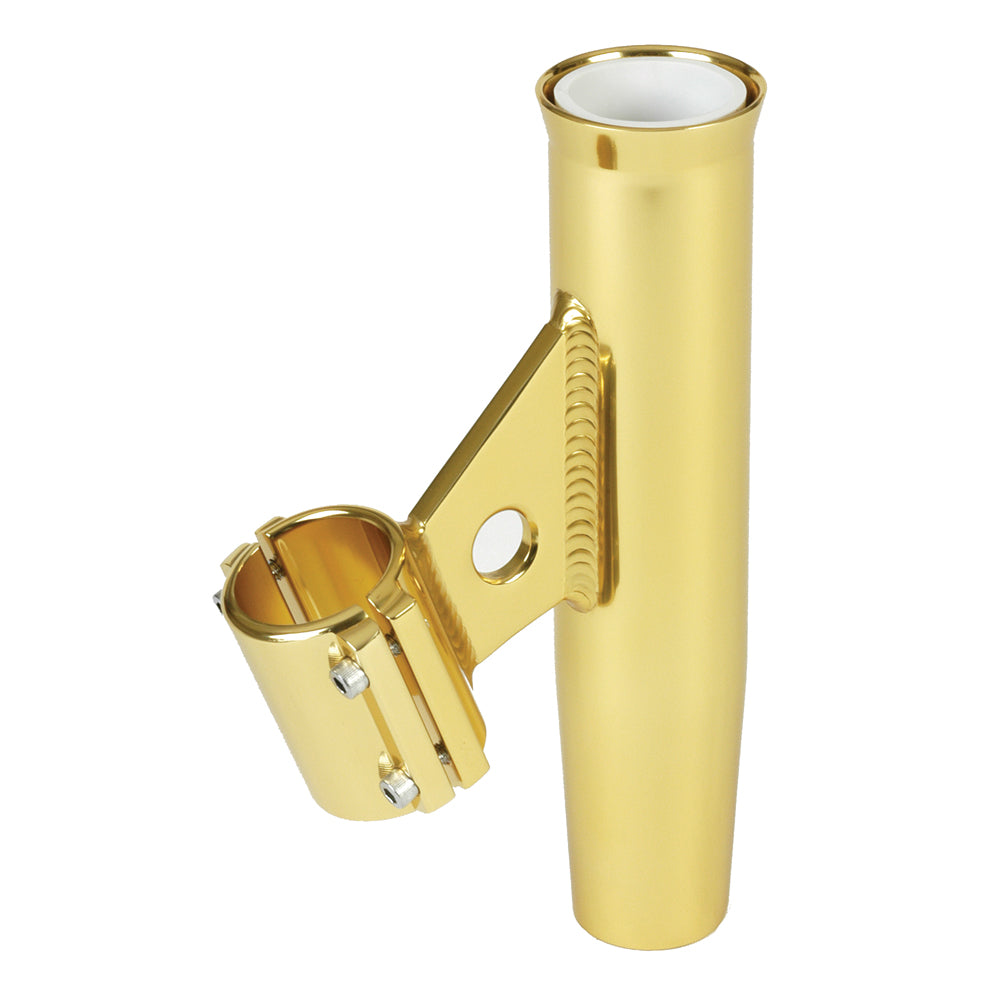 Lee's Tackle Aluminum Clamp-On Vertical Rod Holder - Gold for 1.900" O.D. Pipes