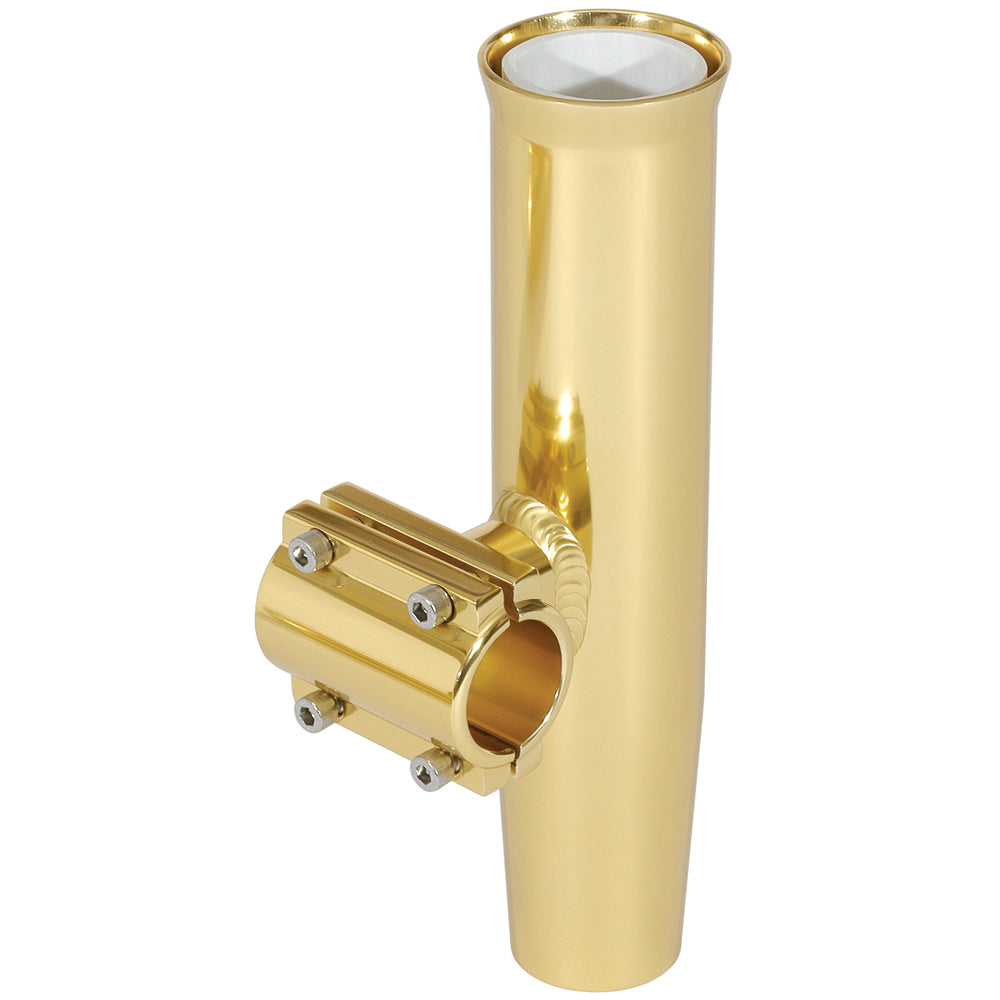 Lee's Tackle Aluminum Clamp-On Horizontal Rod Holder - Gold, Fits 1.050" O.D. Pipe