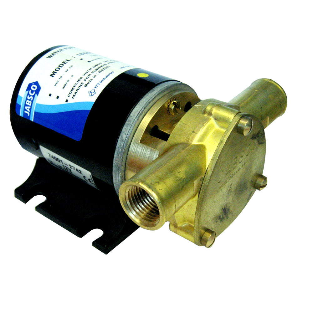 Jabsco 12V Water Puppy Marine Bilge Pump with Bronze Body and 23.8 L/min Flow Rate