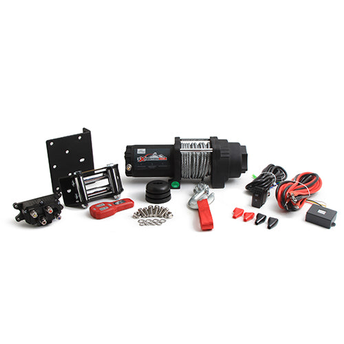 All Balls Racing Expedition Winch 4500lb with 4-Bolt Steel Cable and Roller Fairlead (Part #431-01025)