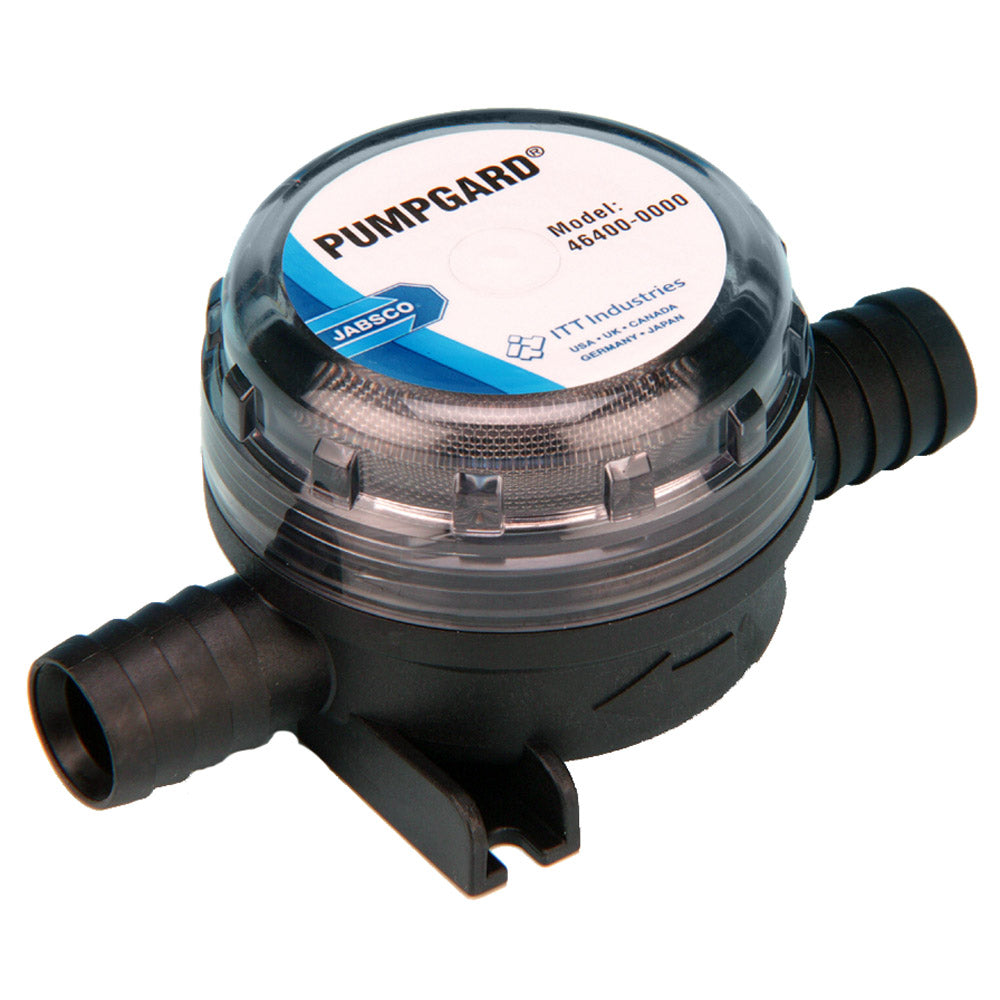 Jabsco Pumpgard In-Line Strainer 3/4 Inch Barb Low Profile - Universal Inline Inlet Filter for Pumps