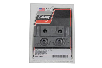 Colony Parkerized Oil Tank Mounting Plates for Harley Davidson XLCH and KR Models by Colony