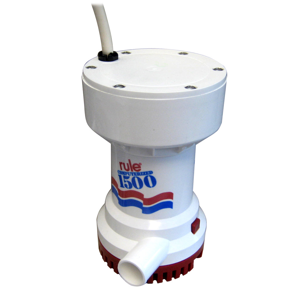 Rule 1500 G.P.H. Automatic Bilge Pump - Reliable 12V Marine Pump with Self-Priming and Vibrationless Operation