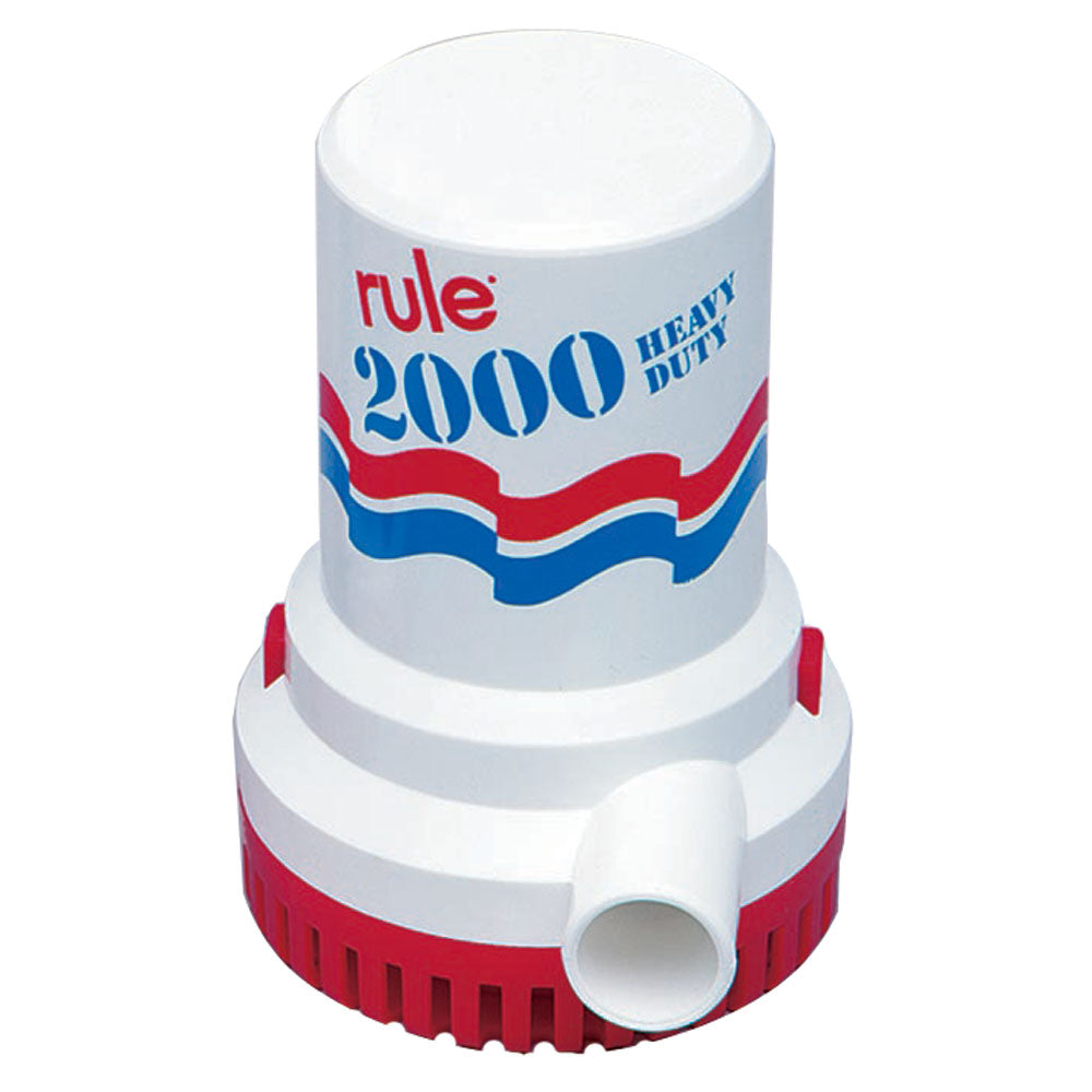 Rule 2000 G.P.H. Bilge Pump - High Capacity Submersible Marine Pump
