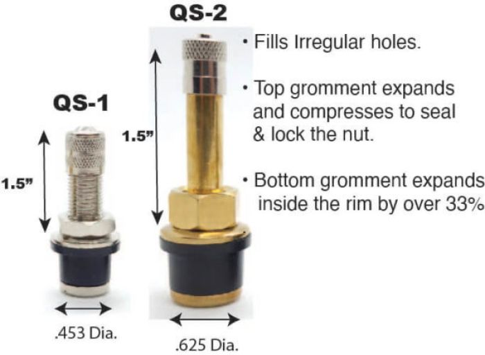 HARDLINE QuickStem Push-In Tire Valve Stem .453" (Part Number QS-1)