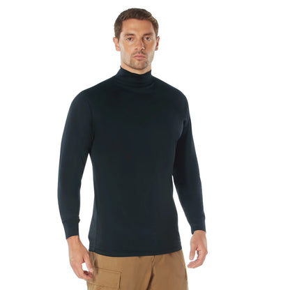 Rothco Moisture Wicking Mock Turtleneck - Midnight Navy Blue, Size XL