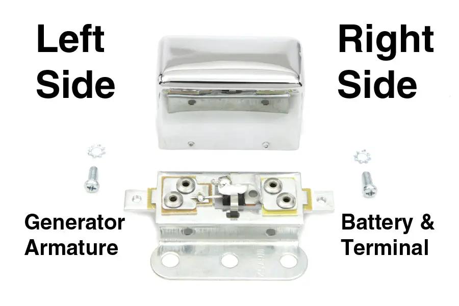 Volt Tech Chrome Look-A-Like 6 Volt 3-Brush Relay for Harley Davidson W & G Models by Volt Tech