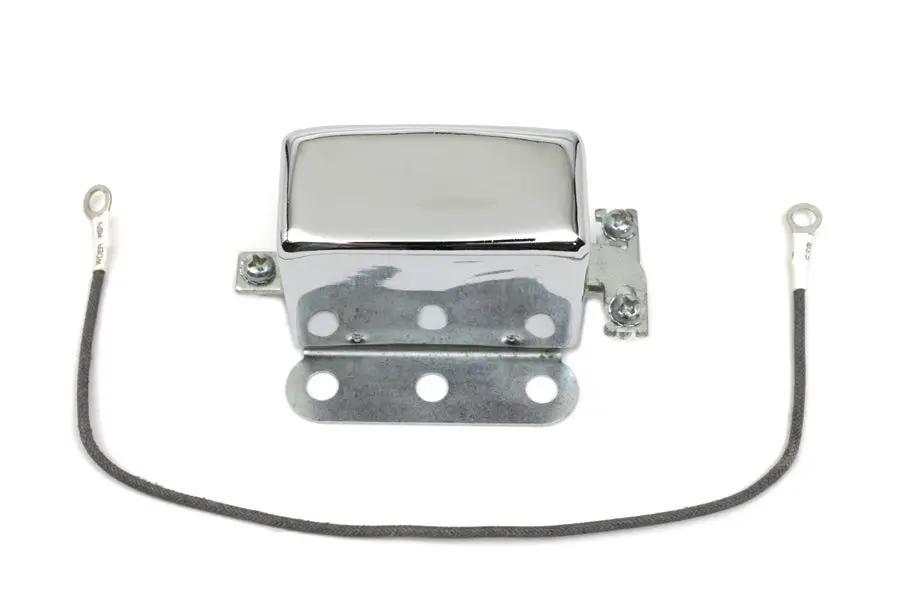 Volt Tech Chrome Look-A-Like 12 Volt 2-Brush Relay for Harley Davidson FL Models by Volt Tech
