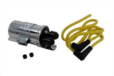 Volt Tech Round Chrome 6 Volt Dual Coil with Bracket - Part Number 71908 by Volt Tech