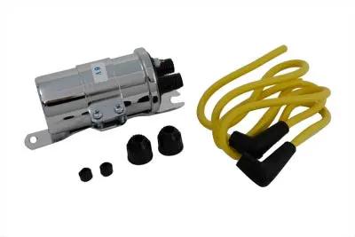 Volt Tech Round Chrome 6 Volt Dual Coil with Bracket - Part Number 71908 by Volt Tech