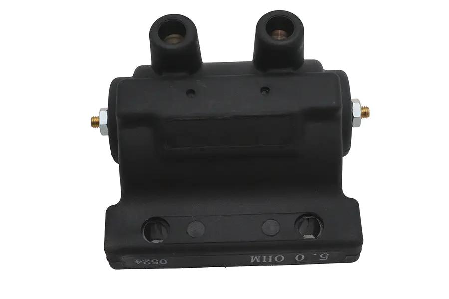 Volt Tech Black 12 Volt Dual Fire Coil Part Number 81115 for Harley Davidson FL (1965-1974) by Volt Tech
