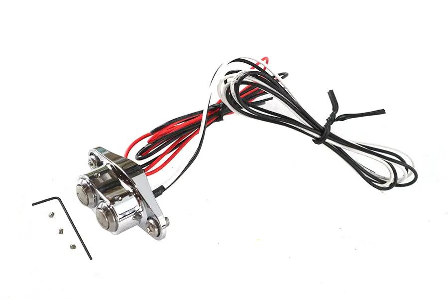 Volt Tech Chrome Duet Handlebar Button Switch Kit - Model 370494 by Volt Tech