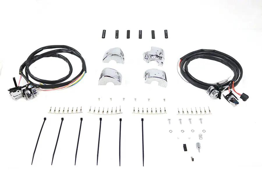 Volt Tech Handlebar Control Switch Housing Kit Chrome for Harley Davidson XL & FXD by Volt Tech