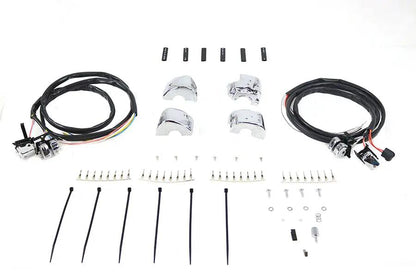 Volt Tech Handlebar Control Switch Housing Kit Chrome for Harley Davidson XL & FXD by Volt Tech