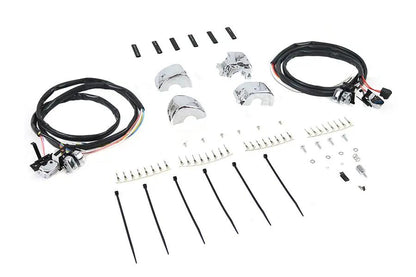 Volt Tech Handlebar Control Switch Housing Kit Chrome for Harley Davidson XL & FXD by Volt Tech