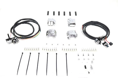 Volt Tech Handlebar Control Switch Housing Kit Chrome for Harley Davidson XL & FXD by Volt Tech