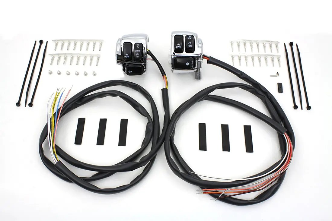 Volt Tech Handlebar Control Switch Housing Kit Chrome for Harley Davidson XL & FXD by Volt Tech