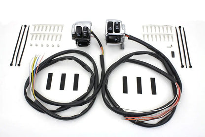 Volt Tech Handlebar Control Switch Housing Kit Chrome for Harley Davidson XL & FXD by Volt Tech
