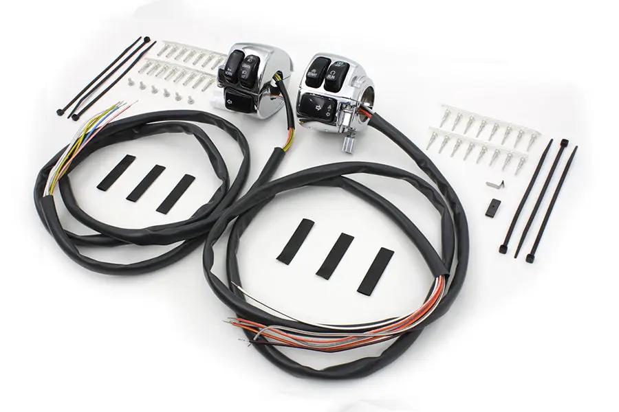 Volt Tech Handlebar Control Switch Housing Kit Chrome for Harley Davidson XL & FXD by Volt Tech