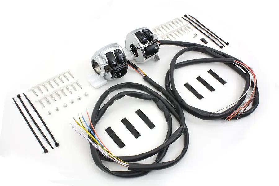 Volt Tech Handlebar Control Switch Housing Kit Chrome for Harley Davidson XL & FXD by Volt Tech