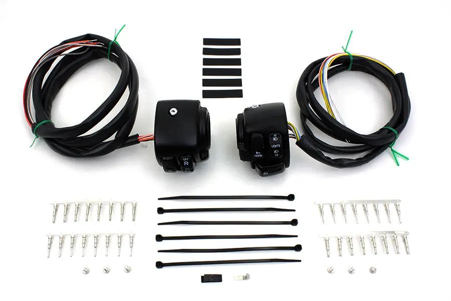 Volt Tech Handlebar Control Switch Housing Kit Black for Harley Davidson XL & FXD by Volt Tech