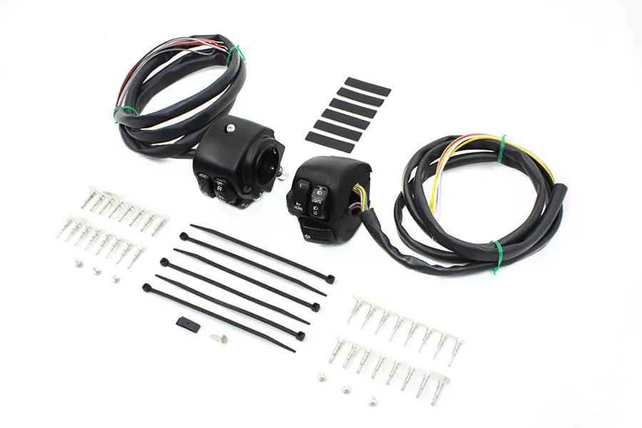 Volt Tech Handlebar Control Switch Housing Kit Black for Harley Davidson XL & FXD by Volt Tech